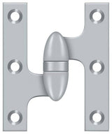 Deltana OK3025B26D-L brushed chrome olive knuckle hinge