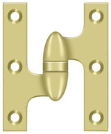 Deltana OK3025B3-L polished brass olive knuckle hinge