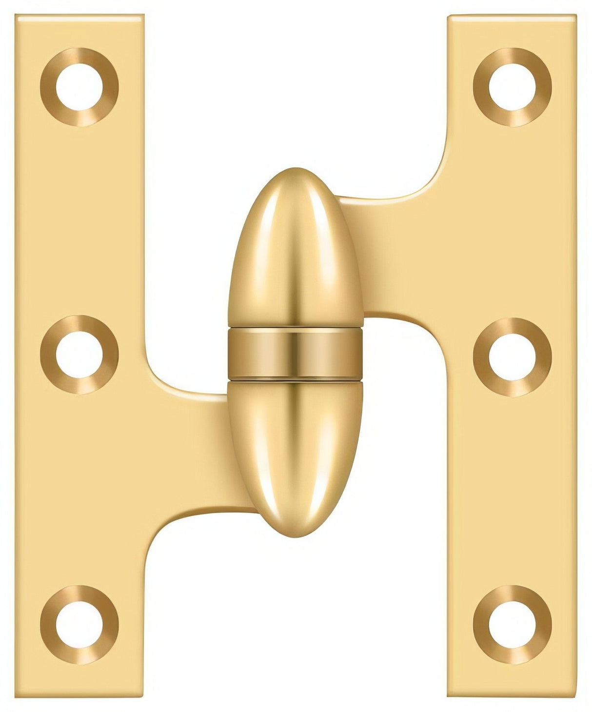 Deltana OK3025BCR003-L lifetime polished brass olive knuckle hinge