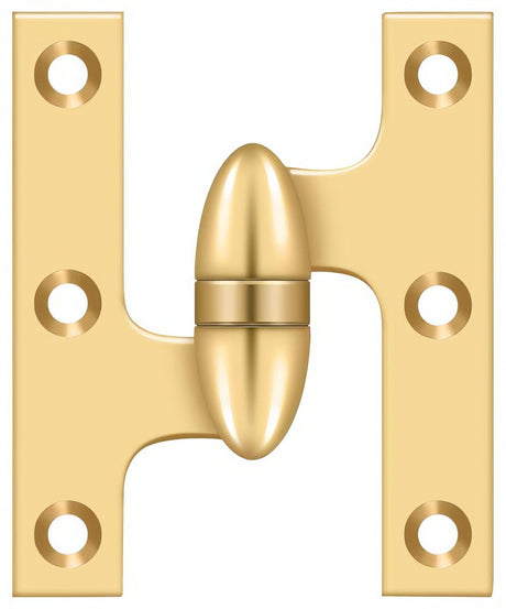 Deltana OK3025BCR003-L olive knuckle hinge in satin stainless, additional view
