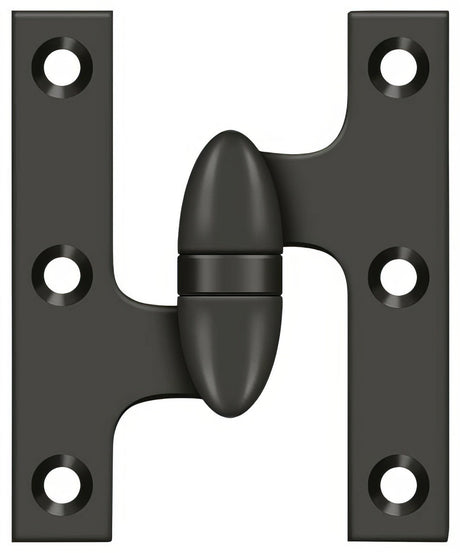 Deltana OK5032B10B-L olive knuckle hinge in satin stainless, additional view