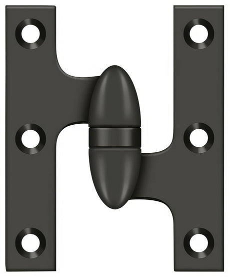 Deltana OK5032B10B-R olive knuckle hinge in satin stainless, additional view