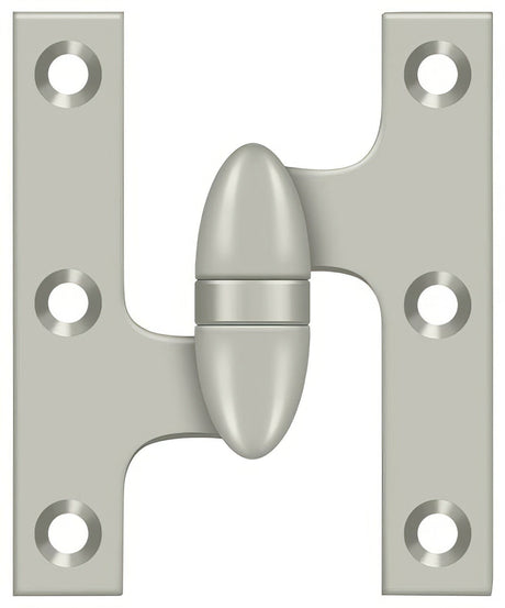 Deltana OK5032B15-L olive knuckle hinge in satin stainless, additional view