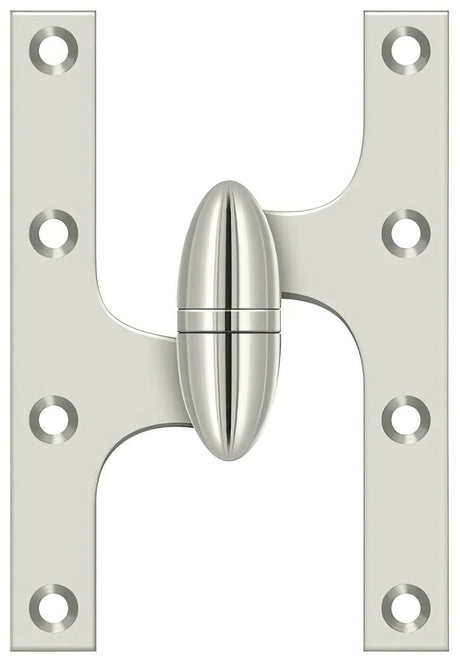 Deltana OK6040B14-L polished nickel olive knuckle hinge