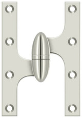 Deltana OK6040B14-L polished nickel olive knuckle hinge