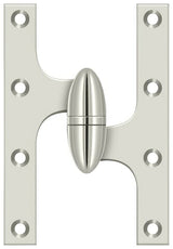 Deltana OK6040B14-R polished nickel olive knuckle hinge