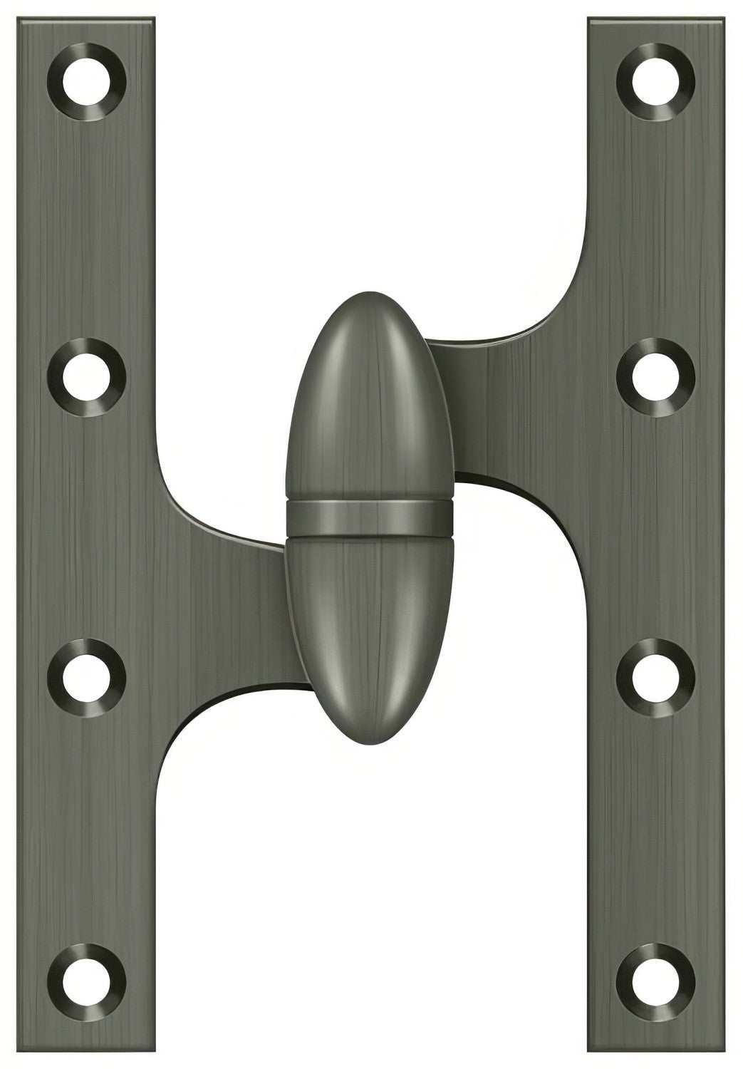 Deltana OK6040B15A-L antique nickel olive knuckle hinge