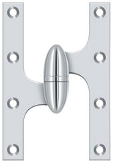 Deltana OK6040B26-L chrome olive knuckle hinge