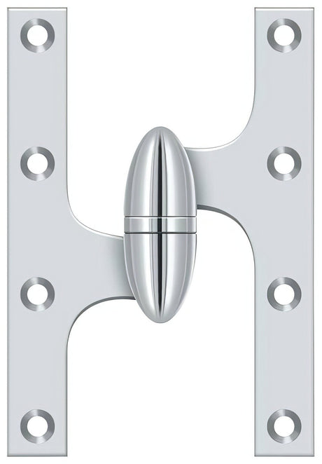 Deltana OK6040B26-L olive knuckle hinge in satin nickel, additional view