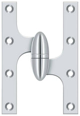 Deltana OK6040B26-R olive knuckle hinge in satin nickel, additional view