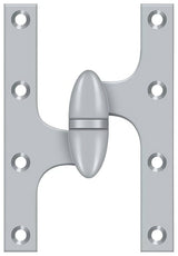 Deltana OK6040B26D-L brushed chrome olive knuckle hinge
