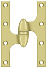 Deltana OK6040B3-L polished brass olive knuckle hinge