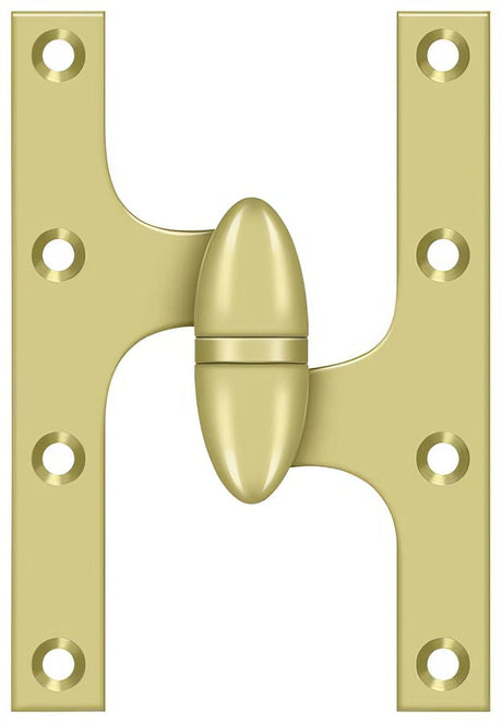 Deltana OK6040B3-R polished brass olive knuckle hinge
