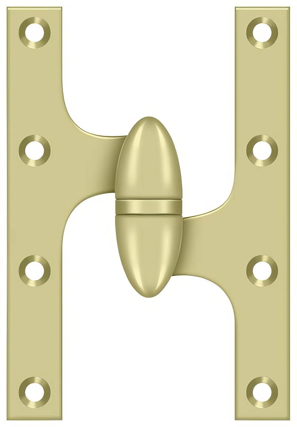 Deltana OK6040B3UNL-R unlaquered olive knuckle hinge