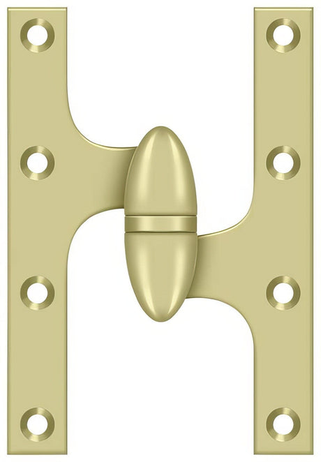 Deltana OK6040B3UNL-R unlaquered olive knuckle hinge