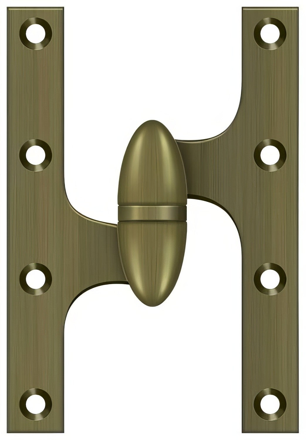 Deltana OK6040B5-L antique brass olive knuckle hinge
