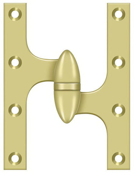 Deltana OK6045B3-R polished brass olive knuckle hinge