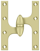 Deltana OK6045B3UNL-L unlaquered olive knuckle hinge