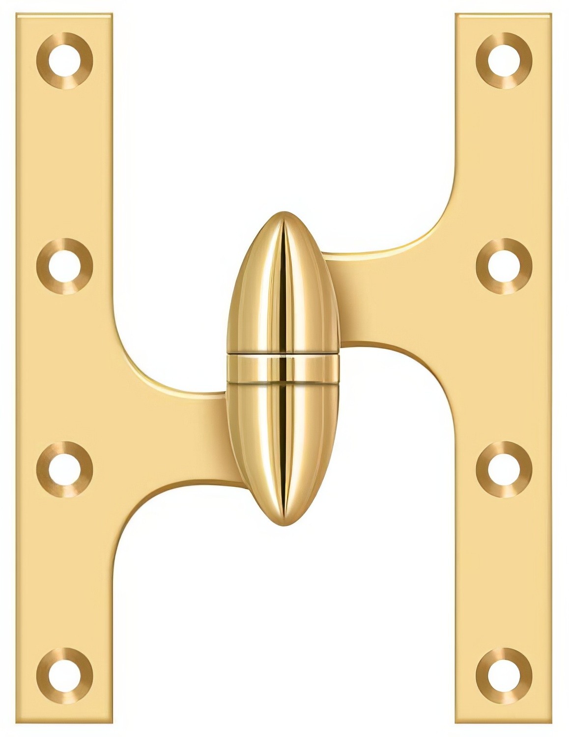 Deltana OK6045BCR003-L olive knuckle hinge in satin nickel, additional view