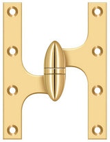 Deltana OK6045BCR003-L olive knuckle hinge in satin nickel, additional view