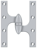 Deltana OK6050B26D-R brushed chrome olive knuckle hinge