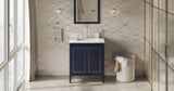 Jeffrey Alexander Percival 30" Hale Blue Single Sink Bathroom Vanity with Calacatta Vienna Quartz Top - 8 in. Widespread Faucet Top product image 7