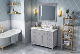 Jeffrey Alexander Chatham 48" Grey Single Sink Bathroom Vanity with Calacatta Vienna Quartz Top - 8 in. Widespread Faucet Top product image 7