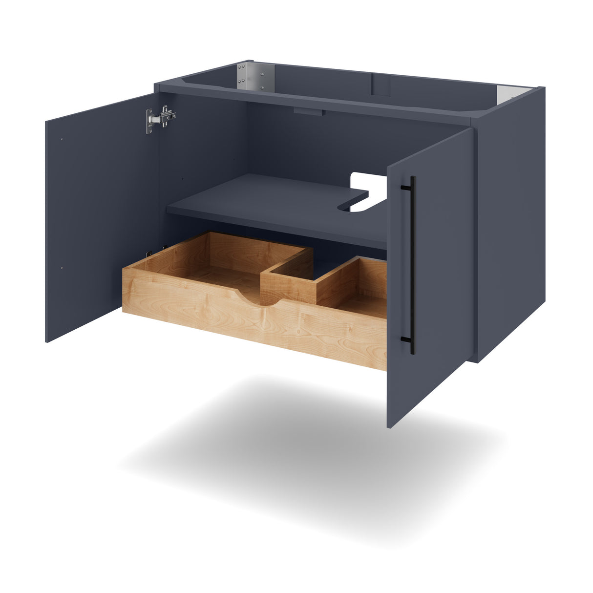 Jeffrey Alexander Tempest 36" Natural Oak Single Sink Bathroom Vanity with White Resin Top - Single-Hole Faucet Top - VKTEM36NOWDNORE product image 4