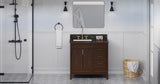 Jeffrey Alexander Theodora 36" Dark Walnut Single Sink Bathroom Vanity with Blue Limestone Top - 8 in. Widespread Faucet Top product image 6