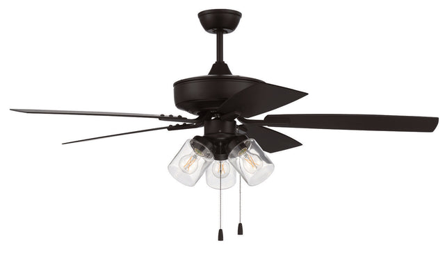 Craftmade OP104FB5 flat black ceiling fan blades included