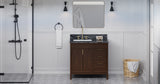 Jeffrey Alexander Theodora 36" Dark Walnut Single Sink Bathroom Vanity with Grey Marble Top - 8 in. Widespread Faucet Top product image 6