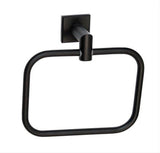 Orca Hardware 5260-BL Ripple Rectangular Towel Ring Matte Black
