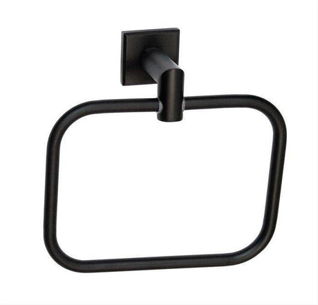 Orca Hardware 5260-BL Ripple Rectangular Towel Ring Matte Black