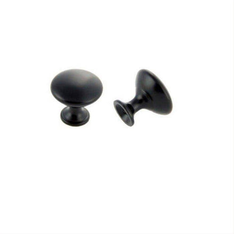 Orca Hardware CK-15030-BL Round Cabinet Knob Black