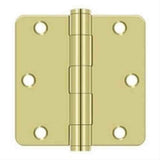 Orca Hardware COM3514-3 3.5" x 3.5" x 1/4" Plain Bearing Hinge Bright Polished Brass