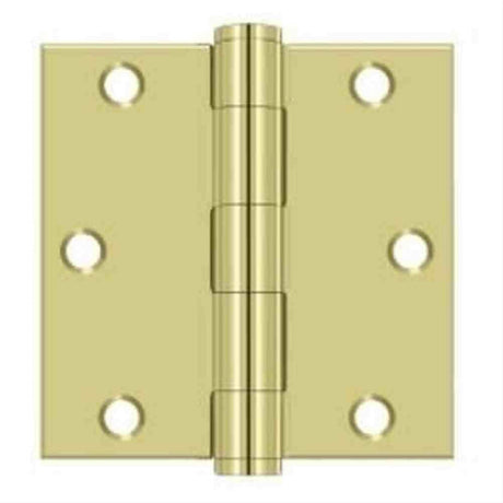 Orca Hardware COM3535-3 3.5" x 3.5" Plain Bearing Hinge Bright Polished Brass