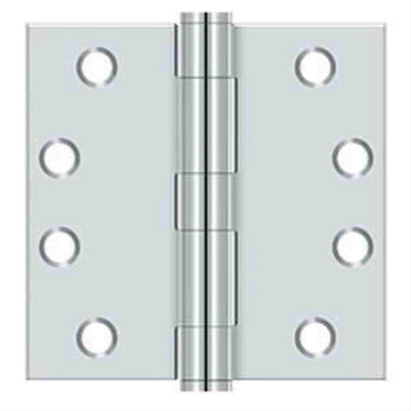 Orca Hardware COM4040-26 4" x 4" Plain Bearing Hinge Bright Polished Chrome