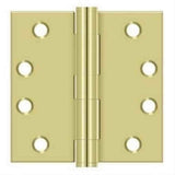 Orca Hardware COM4040-3 4" x 4" Plain Bearing Hinge Bright Polished Brass