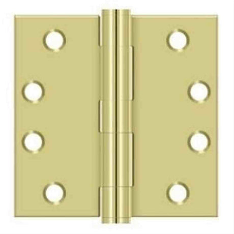 Orca Hardware COM4040-4 4" x 4" Plain Bearing Hinge Satin Brass