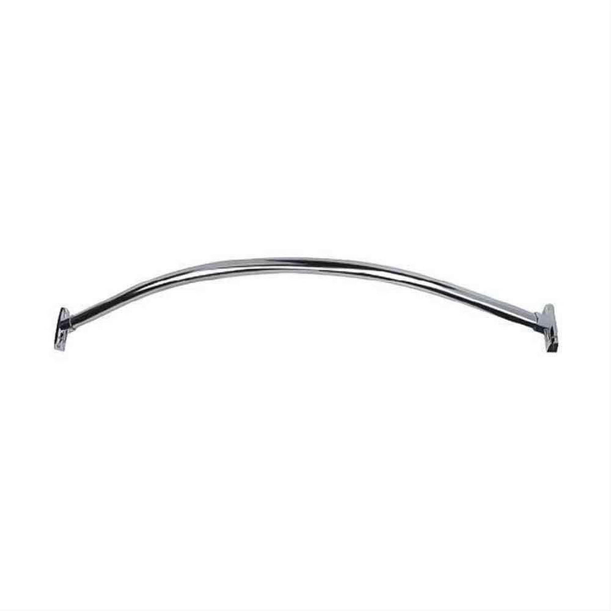 Orca Hardware CSCR60-CH 6 Foot Adjustable Curved Shower Curtain Rod With Holders Bright Polished Chrome