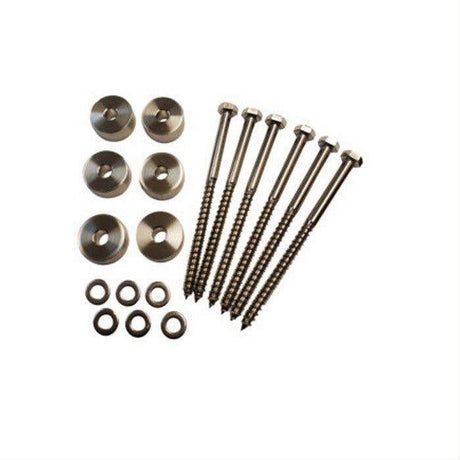 Orca Hardware FT-WASHER-6-SS Barn Door-Flat Track Spacer Extender (6 Piece Set) Satin Stainless Steel