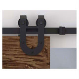 Orca Hardware FTHS-HANGER-BL Barn Door-Flat Track Horseshoe Shaped Hanger Black
