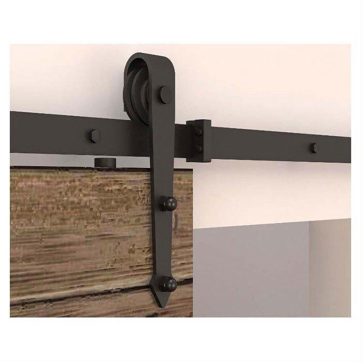 Orca Hardware FTSP-HANGER-BL Barn Door-Flat Track Spear Shaped Hanger Black