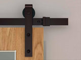 Orca Hardware FTST-OB-6-6 6' Barn Door-Flat Track Kit With Standard Drop Hangers Oil Rubbed Bronze