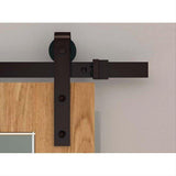 Orca Hardware FTST-OB-8C-8C 8' Barn Door-Flat Track Kit With Standard Drop Hangers Oil Rubbed Bronze