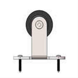 Orca Hardware FTTM-HANGER-SS Barn Door-Flat Track Top Mount Hanger Satin Stainless Steel