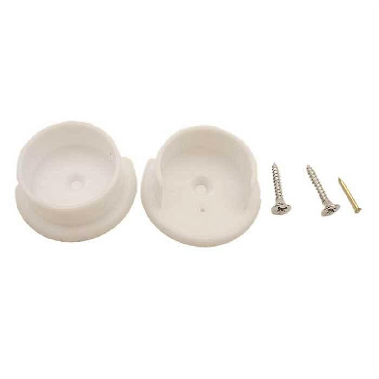 Orca Hardware PSPW-WHT Closet Pole Socket White