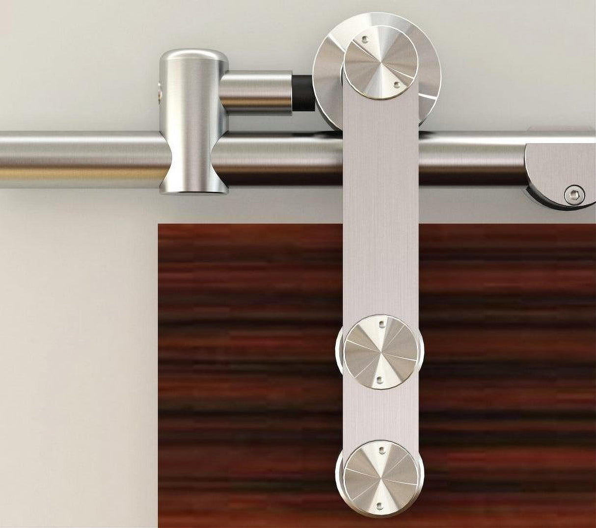 Orca Hardware RDST-SS-6 6' Round Track Kit With Standard Drop Hangers Satin Stainless Steel
