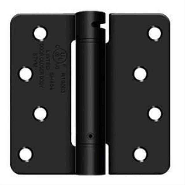 Orca Hardware SPR4014-19 4" x 4" x 1/4" Steel Spring Hinge Black