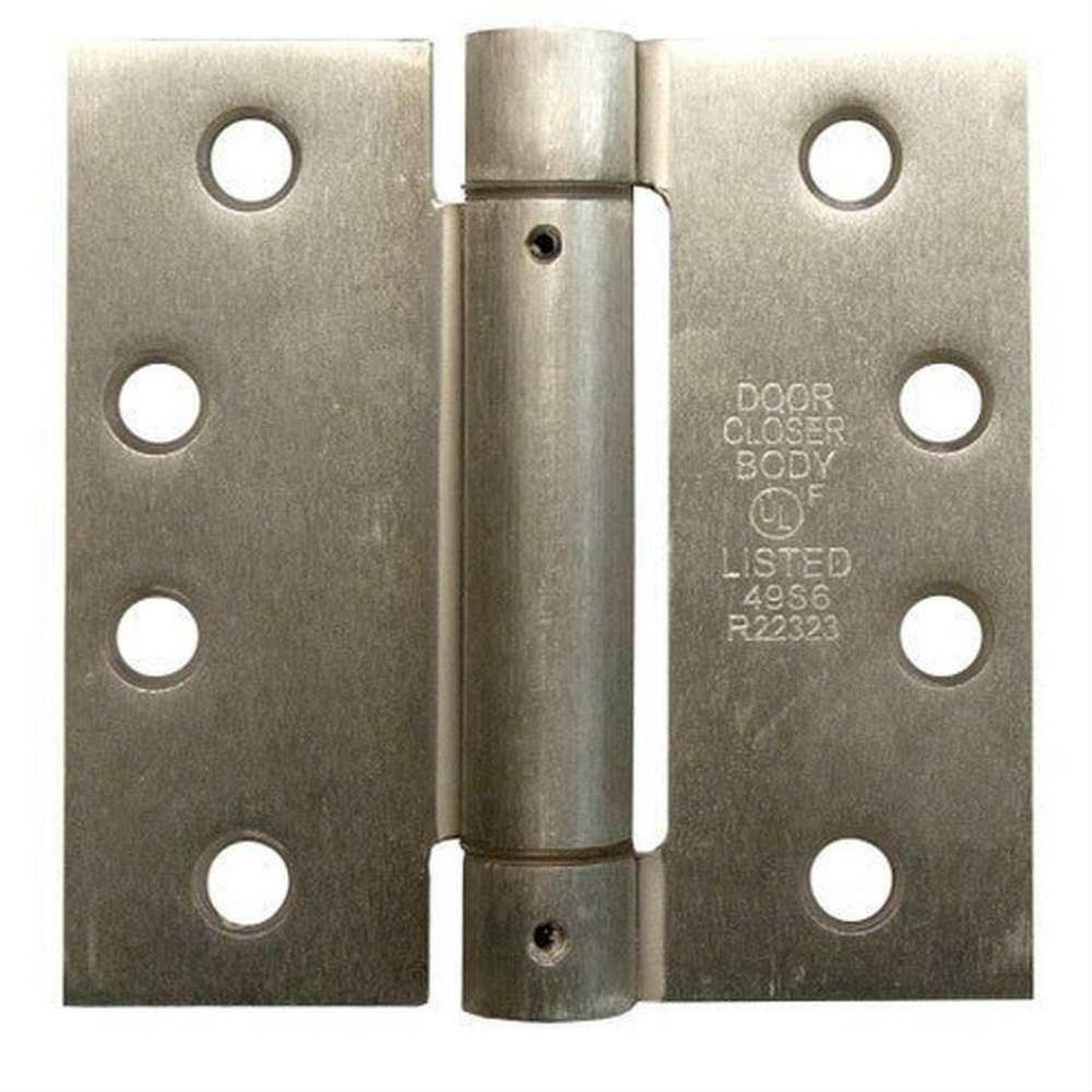 Orca Hardware SPR4040-26D 4" x 4" Steel Spring Hinge Satin Chrome